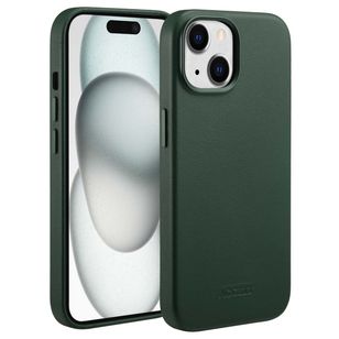 Accezz MagSafe Leather Backcover Apple iPhone 15 - Cedar Green