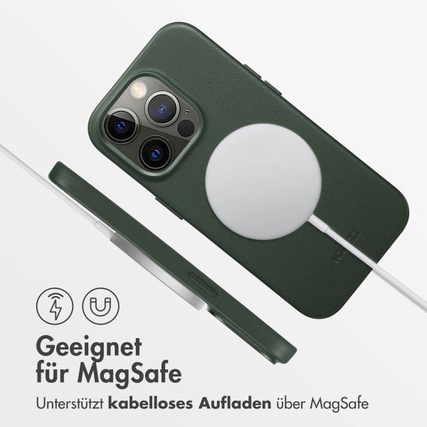 Accezz MagSafe Leather Backcover Apple iPhone 14 Pro - Cedar Green