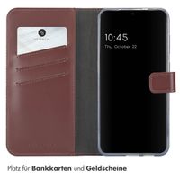 Selencia Echtleder Klapphülle Samsung Galaxy S25 - Dunkelbraun