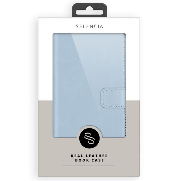 Selencia Echtleder Klapphülle Samsung Galaxy S21 Plus - Air Blue