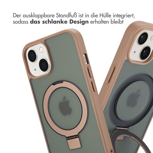 Accezz Ring Stand Backcover mit MagSafe Apple iPhone 13 - Braun