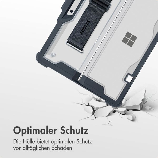 Accezz Robuste Hülle mit Ständer Microsoft Surface Pro 9 / Pro 10 / Pro 11 / Pro 12 - 13 Zoll - Schwarz