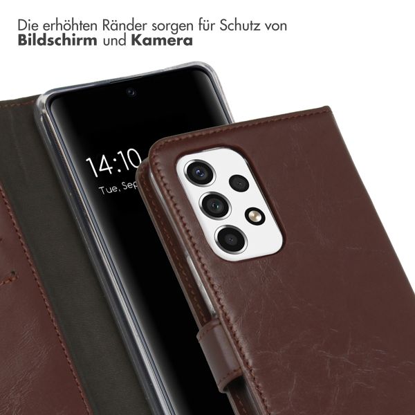 Selencia Echtleder Klapphülle Samsung Galaxy A53 - Braun