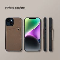 Selencia Riva Back Cover mit Kartenfach Apple iPhone 14 / 13 - Mocha Brown