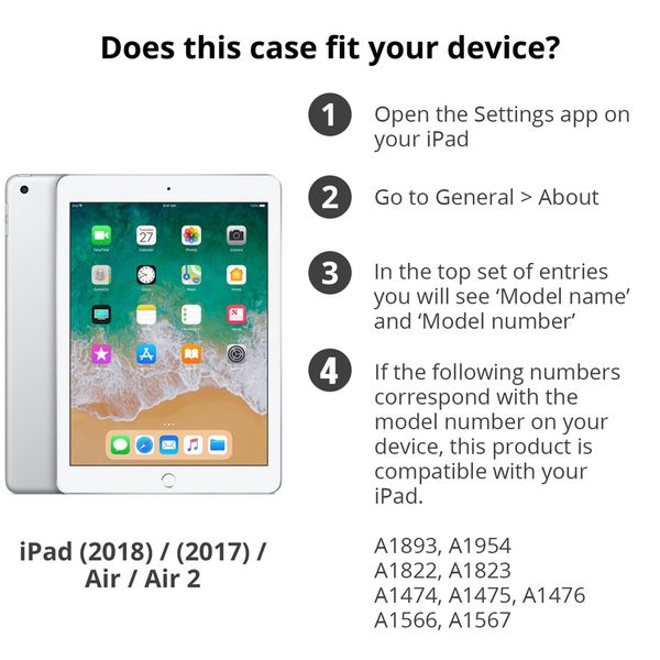 Accezz Bluetooth Keyboard Klapphülle Apple iPad 6 (2018) 9.7 Zoll / iPad 5 (2017) 9.7 Zoll - QWERTY / NL - Schwarz