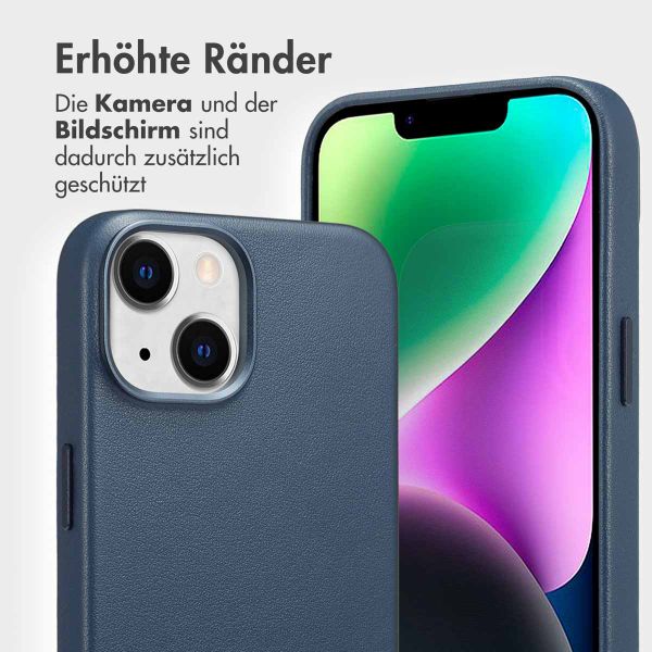 Accezz 2-in-1 Klapphülle aus Leder mit MagSafe Apple iPhone 14 - Nightfall Blue