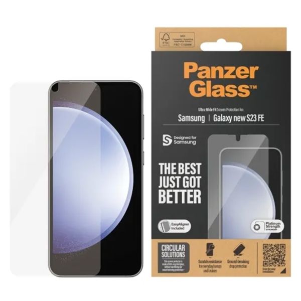 PanzerGlass Ultra-Wide Fit Antibakterieller Displayschutz mit Applikator Samsung Galaxy S24 FE