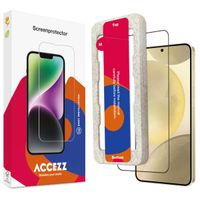Accezz Vollflächige Schutzfolie aus gehärtetem Glas mit Applikator Samsung Galaxy S25 Plus