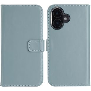 Selencia Echtleder Klapphülle Apple iPhone 16 - Air Blue