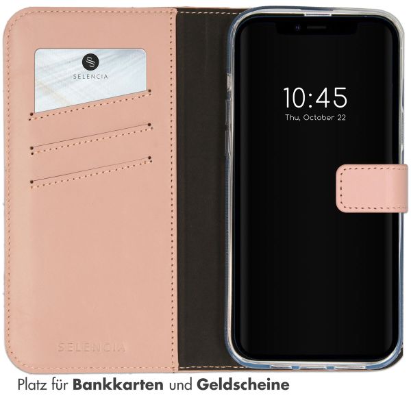 Selencia Echtleder Klapphülle Apple iPhone 14 - Dusty Pink