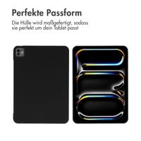 Accezz Liquid Silicone Back Cover mit Stifthalter Apple iPad Pro 11 (2025) M5 / (2024) M4 - Schwarz