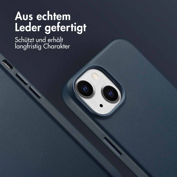 Accezz MagSafe Leather Backcover Apple iPhone 14 - Nightfall Blue