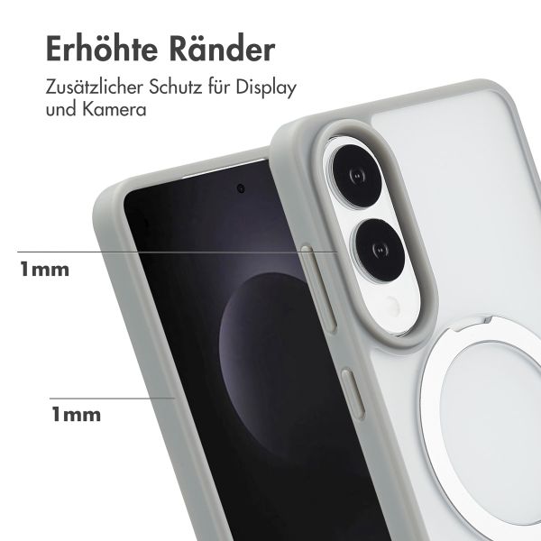 Accezz Ring Stand Backcover mit MagSafe Samsung Galaxy S25 Edge - Grau