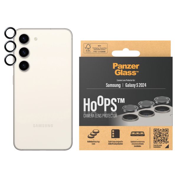 PanzerGlass Hoops Optic Rings Kameraschutz Samsung Galaxy S24 - Schwarz