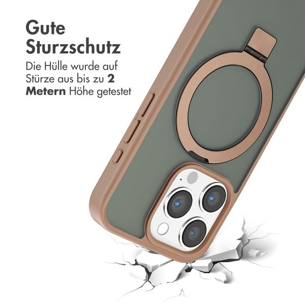 Accezz Ring Stand Backcover mit MagSafe Apple iPhone 15 Pro - Braun
