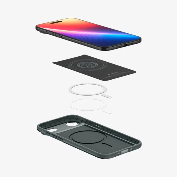 Spigen Thin Fit Backcover mit MagSafe Apple iPhone Air - Abyss Green