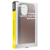 Accezz Premium Leather Card Slot Back Cover Apple iPhone 14 Pro Max - Braun