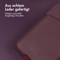 Accezz Lederkartenhalter - Geeignet für MagSafe und Qi2 - Heath Purple