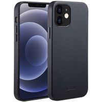 Accezz MagSafe Leather Backcover Apple iPhone 12 (Pro) - Onyx Black