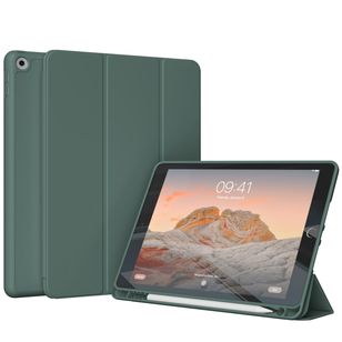 Accezz Smarte Klapphülle aus Silikon Apple iPad 6 (2018) 9.7 Zoll / iPad 5 (2017) 9.7 Zoll - Dunkelgrün