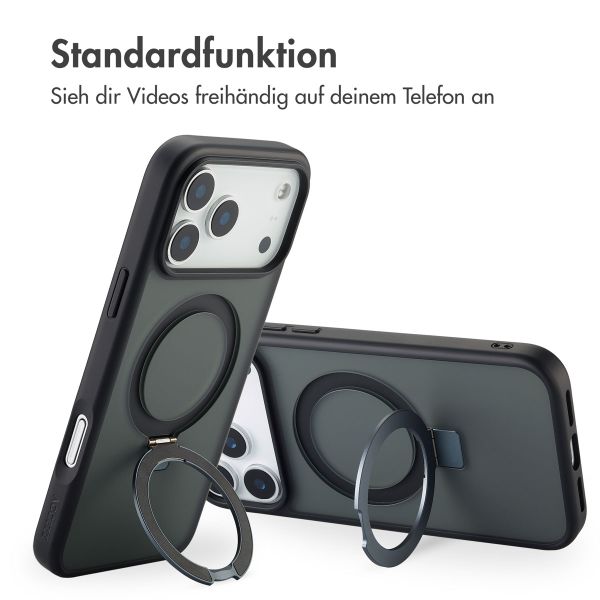 Accezz Ring Stand Backcover mit MagSafe Apple iPhone 17 Pro - Schwarz