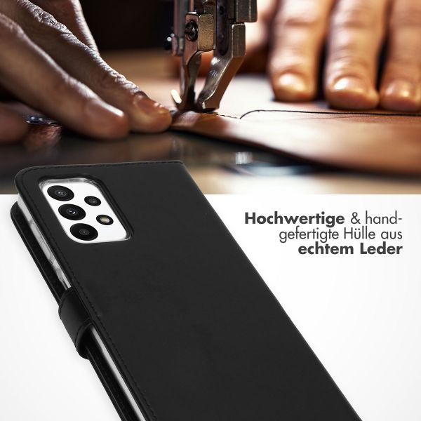 Selencia Echtleder Klapphülle Samsung Galaxy A23 (5G) - Schwarz