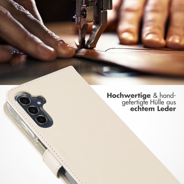 Selencia Echtleder Klapphülle Samsung Galaxy A15 (5G) - Greige