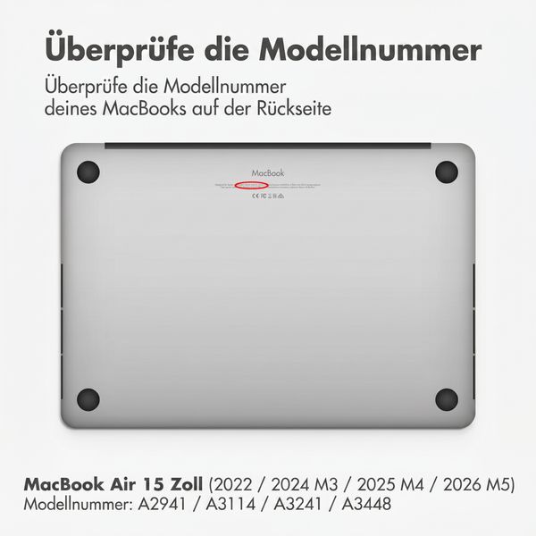 Accezz Magnetische Displayschutzfolie Apple MacBook Air 15 Zoll (2023 / 2024 M3 / 2025 M4 / 2026 M5)