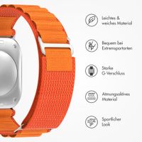Accezz Nylon Alpine Armband für Apple Watch | 44/45/46/49 mm - Orange