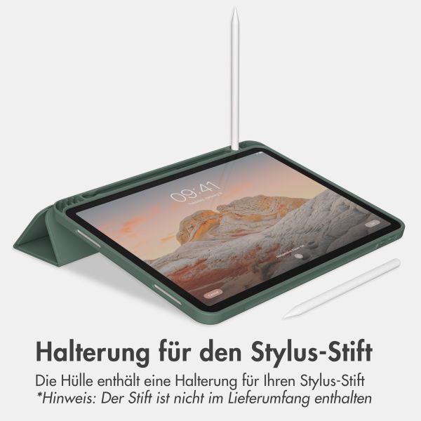 Accezz Smarte Klapphülle aus Silikon Apple iPad Air 13 Zoll (2026) M4 / (2025) M3 / (2024) M2 - Dunkelgrün