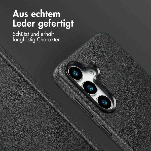 Accezz MagSafe Leather Backcover Samsung Galaxy S25 - Onyx Black