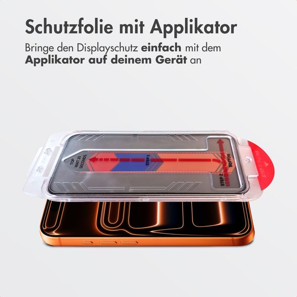 Accezz Gehärtetes Glas Displayschutz mit Applikator - 2-Pack Apple iPhone 17 Pro Max