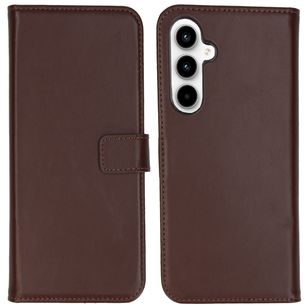 Selencia Echtleder Klapphülle Samsung Galaxy A55 - Dunkelbraun
