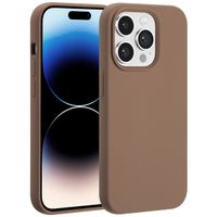 Accezz Liquid Silikoncase mit MagSafe Apple iPhone 14 Pro - Hellbraun