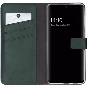 Selencia Echtleder Klapphülle Samsung Galaxy A32 (4G) - Grün