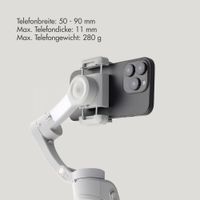 Selencia Gimbal Stabilizer mit LED-Licht - Smartes Tracking - Tripod - Cosy Grey