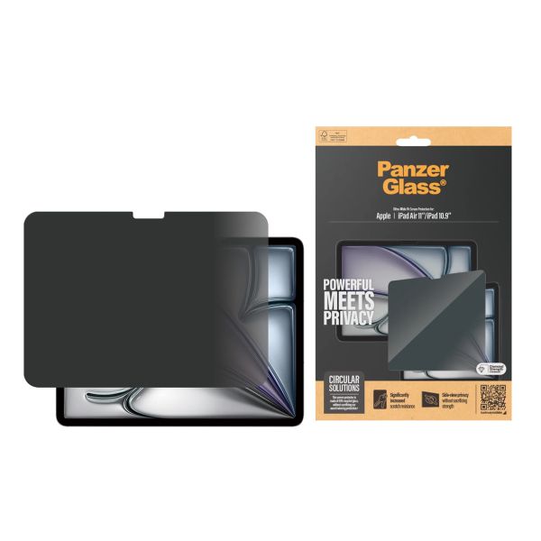 PanzerGlass Privacy Displayschutz Ultra-Wide Fit Apple iPad Air 11 Zoll (2026) M4 / (2025) M3 / (2024) M2 / iPad 11 (2025) A16 / iPad 10 (2022)