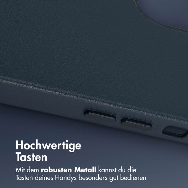 Accezz MagSafe Leather Backcover Apple iPhone 12 (Pro) - Nightfall Blue