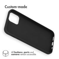 Accezz Color TPU Hülle Apple iPhone 12 (Pro) - Schwarz