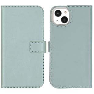 Selencia Echtleder Klapphülle Apple iPhone 14 Plus - Air Blue