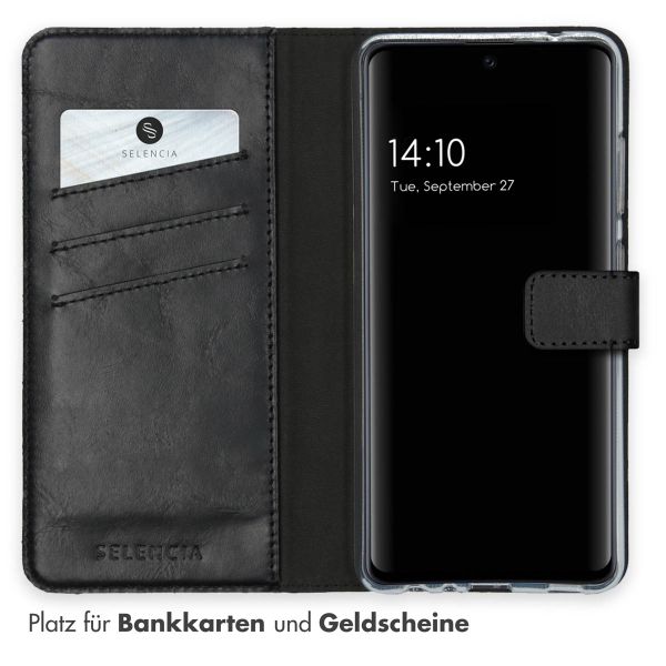 Selencia Echtleder Klapphülle Samsung Galaxy A52(s) (5G/4G) - Schwarz