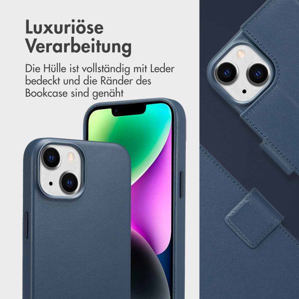 Accezz 2-in-1 Klapphülle aus Leder mit MagSafe Apple iPhone 14 - Nightfall Blue