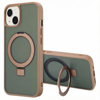 Accezz Ring Stand Backcover mit MagSafe Apple iPhone 14 - Braun