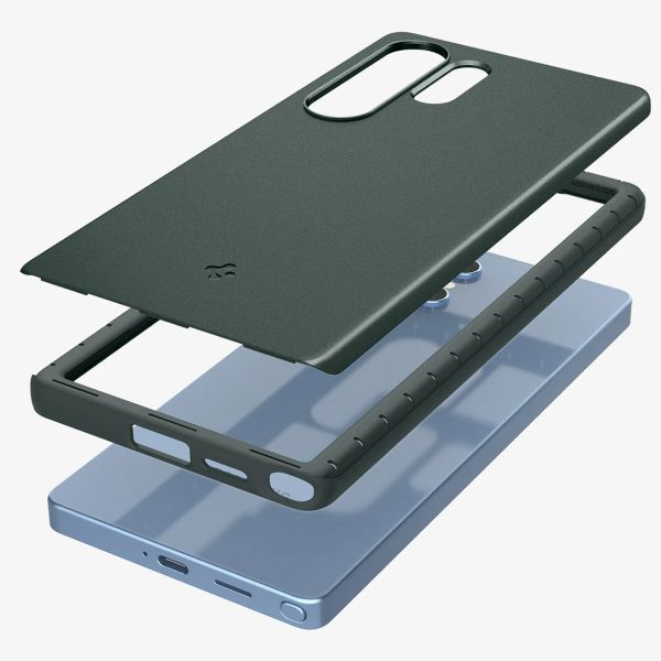 Spigen Thin Fit Backcover mit MagSafe Samsung Galaxy S25 Ultra - Abyss Green