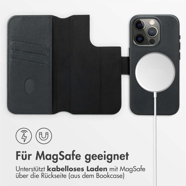 Accezz 2-in-1 Klapphülle aus Leder mit MagSafe Apple iPhone 15 Pro - Onyx Black