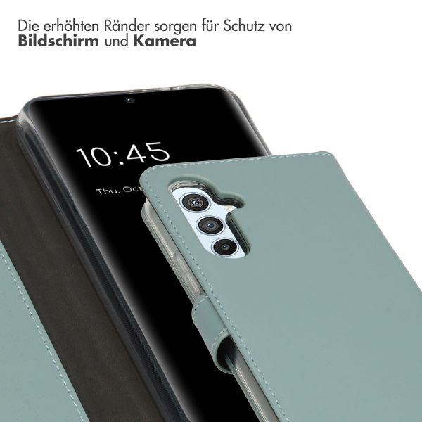 Selencia Echtleder Klapphülle Samsung Galaxy A54 (5G) - Air Blue