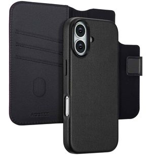 Accezz 2-in-1 Klapphülle aus Leder mit MagSafe Apple iPhone 17 - Onyx Black