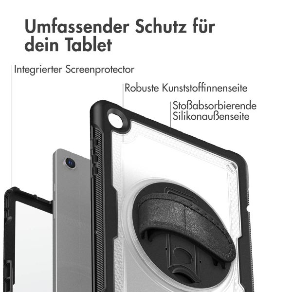 Accezz Robustes Back Cover mit Schultergurt Samsung Galaxy Tab A9 Plus - Transparent