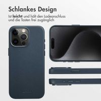 Accezz MagSafe Leather Backcover Apple iPhone 15 Pro Max - Nightfall Blue