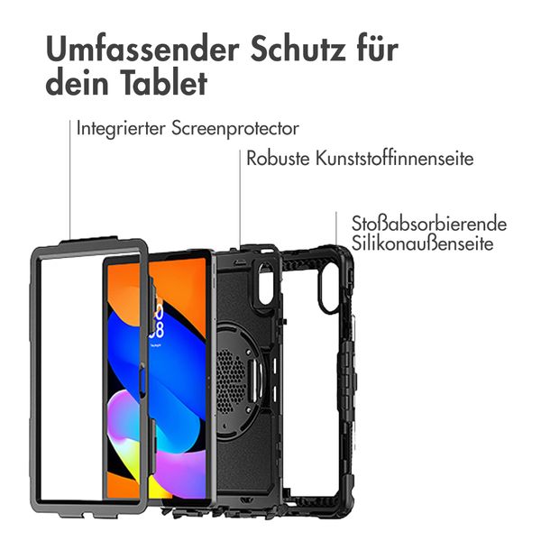 Accezz Robustes Back Cover mit Schultergurt Lenovo Idea Tab - Schwarz